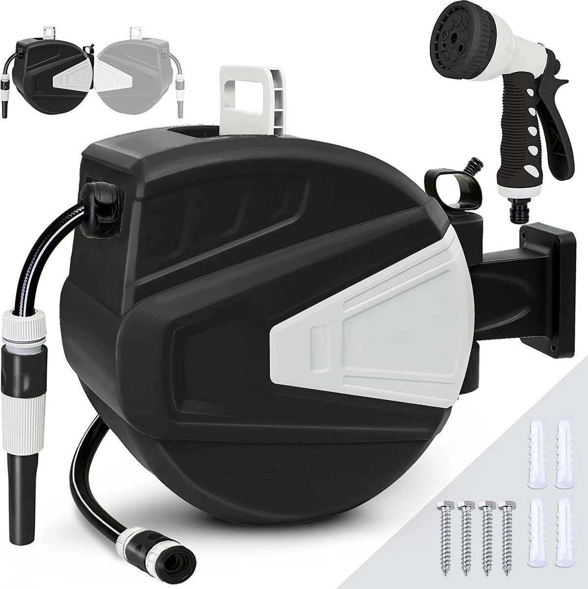 Sens Design Slanghaspel - Tuinslang Haspel - Automatisch - Zwart - 30m 5 Sens Design Slanghaspel - Tuinslang Haspel - Automatisch - Zwart - 30m - Afbeelding 3