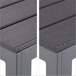 Relaxdays Tuintafel Vierkant - Grijze Buitentafel - Eettafel Tuin - Moderne Balkontafel -Buitentuin Winkel 1198x1200