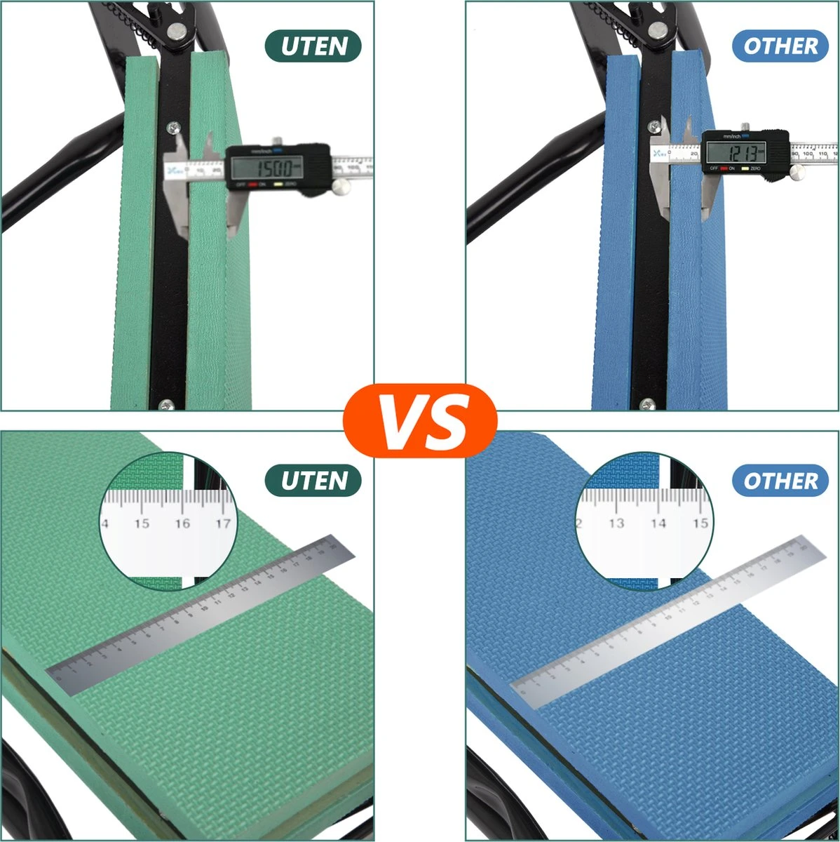 Uten - Kniebankje Tuin - Knie Steun - Tuinkruk Inklapbaar - Kniesteun Tuinieren - Kniekussen - Tot 150 Kg - Groen 8 Uten - Kniebankje Tuin - Knie Steun - Tuinkruk Inklapbaar - Kniesteun Tuinieren - Kniekussen - Tot 150 Kg - Groen - Afbeelding 6