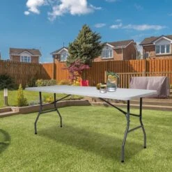 LifeGoods Klaptafel - Inklapbaar - 70x180cm - Verstelbare Vouwtafel - Weerbestendig - Wit -Buitentuin Winkel 1198x1200 6