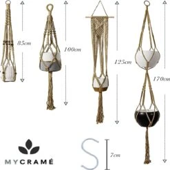 4 Stuks Luxe Jute Plantenhangers - Boho Handgeweven Katoen Hangpot Voor Binnen/Buiten - Hangende Bloempot Met Kralen - Macramé Touw/Koord Hangplant Houder - Bohemian Wandhanger Decoratie - Plant Hanger - Verticale Tuin Bloempothouder Planthanger -Buitentuin Winkel 1199x1200 16