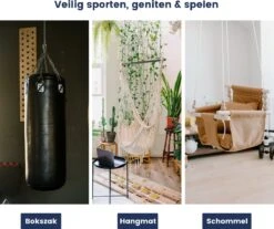 Plafondhaak - Ophangen Bokszak, Schommel En Hangstoel - Ophangsysteem - Ophanghaak - Plafondbeugel - RVS – 500kg Tilgewicht -Buitentuin Winkel 1200x1004