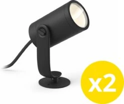 Philips Hue Lily Tuinspot Starterspakket - Prikspot White And Color Ambiance - Prikspots Voor Buiten - Tuinverlichting - 2 Spots - Zwart -Buitentuin Winkel 1200x1007 5