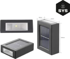 Shopyourstuff - Solar - Tuinverlichting Op Zonne-energie - Wandlamp Voor Buiten - 2Stuks -Buitentuin Winkel 1200x1019