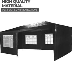 MaxxGarden Partytent - Paviljoen - 3x6m - Incl. Zijwanden - Waterdicht - Zwart -Buitentuin Winkel 1200x1026 2