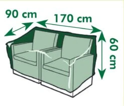 Nature - Tuinmeubelhoes - Beschermhoes Voor Loungebank - 2-zits - H60 X 170 X 90cm -Buitentuin Winkel 1200x1027