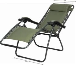 Capture Outdoor, Opklapbare Luxe Ligstoel "Relax RZ-1", Verstelbare Rugleuning, Luxe Armleuningen, Opgespannen Gevoerd Doek, Afneembaar Kussen, … -Buitentuin Winkel 1200x1028