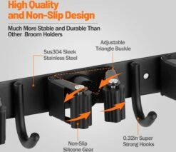BOTC Bezemhouder - 5 Houders 6 Haken - Gereedschapshouder - Zeflklevend - Bezem Ophangsysteem - Ophanghaken - Tuingereedschap 13 BOTC Bezemhouder - 5 Houders 6 Haken - Gereedschapshouder - Zeflklevend - Bezem Ophangsysteem - Ophanghaken - Tuingereedschap -Buitentuin Winkel 1200x1034 2