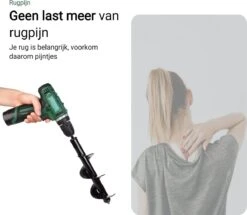 MaatWorkz - Grondboor - 25 CM - Boormachine - Bollenplanter - Moestuin - Palenboor - Boor - Tuin -Buitentuin Winkel 1200x1045 2