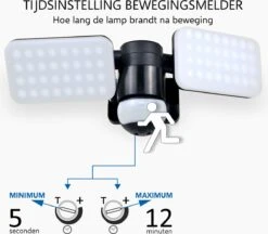 ELRO LF70 Duo LED Buitenlamp Met Bewegingssensor – 2x 10W – 1200LM – IP54 Waterdicht - Zwart -Buitentuin Winkel 1200x1051 3