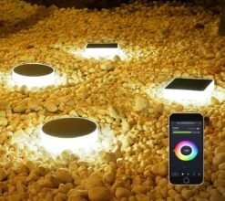 Lueas® - Solar Grondspot Telefoonbestuurbaar- Met App - Zonne-energie - Muurlamp - Lichtsensor - Bluetooth