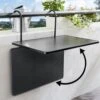 Merkloos Balkontafel Inklapbaar – Zwart – 40 X 60 X 70 Cm – Hout Balkontafeltje Hangend Balkonbar Balkontafels Opklapbaar Hangtafel – Ophangbaar Voor Aan Het Balkon – Vouwtafel Wandtafel Inklapbare Tafel – Bijzettafel – Buiten Tafeltje Klaptafel -Buitentuin Winkel 1200x1074 1