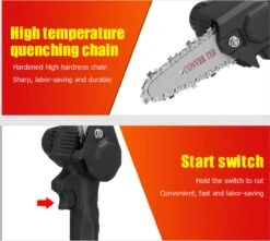 Violeworks® Accu Kettingzaag - Snoeizaag - Mini Kettingzaag - Handkettingzaag - Ook Voor Makita - Elektrische Kettingzaag - Elektrische Snoeischaar - Op Batterij - 2900 MAh - 1080W - 88V -Buitentuin Winkel 1200x1075 2