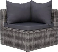 VidaXL 3-delige Loungeset Met Kussens Poly Rattan Grijs -Buitentuin Winkel 1200x1078 2
