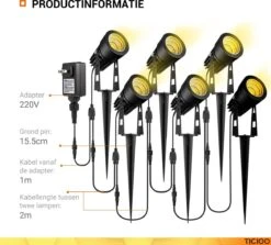 TIGIOO LED Tuinspot Buitenverlichting - 6 Tuinlampen - Tuinverlichting - Waterdicht (6 PACK) -Buitentuin Winkel 1200x1085 10