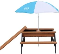 AXI Nick Zand & Water Picknicktafel In Antraciet/Bruin - Parasol Blauw/Wit - Picknick Tafel Voor Kinderen Van Hout -Buitentuin Winkel 1200x1089 3