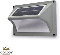 O'DADDY® Castor Tuinverlichting Op Zonneenergie - Wandlamp Buiten - Solar Tuinverlichting - 50 Lumen Warm Wit - Aluminium Grijs - Draadloos -Buitentuin Winkel 1200x1091 6