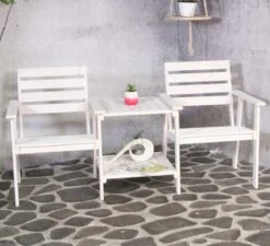 Tuinbank - Romeo Tete A Tete - Wit - 170cm -Buitentuin Winkel 1200x1092