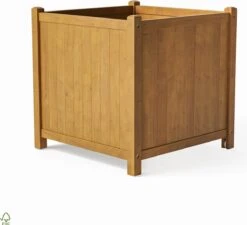 Houten Plantenbak Met Wieltjes 50x50 - Geolied Duurzaam FSC Acaciahout – Bloembak Buiten - Plantenbakken Buiten - Perfecthomeshop -Buitentuin Winkel 1200x1094 7