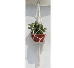 Merkloos Plantenhanger Macramé - Luxe Gevlochten Touw Katoen - 1 Stuk - Plantenpot Ophangen - Planthanger -Buitentuin Winkel 1200x1095 3
