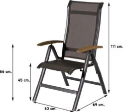 Hartman Alice Verstelbare Tuinstoel - Grijs -Buitentuin Winkel 1200x1100 1