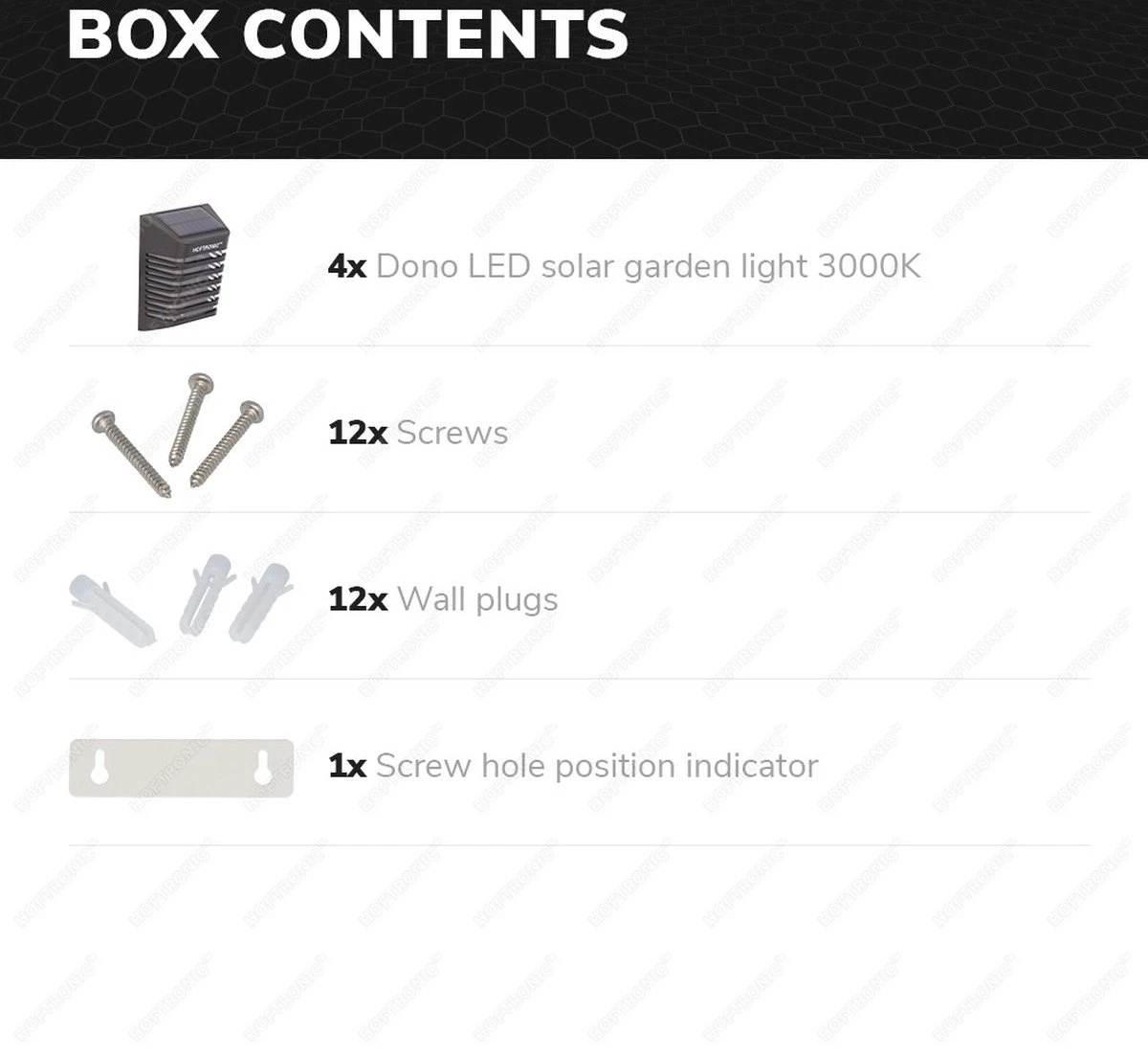 4x HOFTRONIC Dono - Solar Wandlamp Buiten - IP65 Waterdicht - Wintersolar Technologie Monokristal Zonnepaneel - 3000K Warm Wit (sfeervol) - Solar Tuinverlichting Zonne Energie 7 4x HOFTRONIC Dono - Solar Wandlamp Buiten - IP65 Waterdicht - Wintersolar Technologie Monokristal Zonnepaneel - 3000K Warm Wit (sfeervol) - Solar Tuinverlichting Zonne Energie - Afbeelding 5