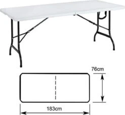 MaxxGarden Klaptafel - Inklapbare Tafel - Opvouwbare Tuintafel - Weerbestendig - Inclusief Handvat - 180x70x74 -Buitentuin Winkel 1200x1105 2