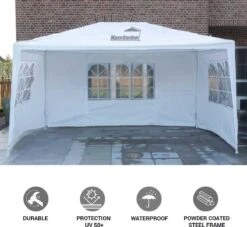 MaxxGarden Partytent - Paviljoen - 3x4m - Incl. Zijwanden - Waterdicht - Wit -Buitentuin Winkel 1200x1105 3