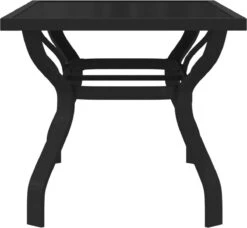 Prolenta Premium - Tuintafel 140x70x70 Cm Staal En Glas Zwart -Buitentuin Winkel 1200x1108 1