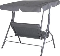 Merkloos Casaria Hollywood Schommel - Antraciet - Incl. Zonnekap -Buitentuin Winkel 1200x1109