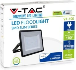 V-tac VT-100-B LED Schijnwerper - 100 W - 8000 Lm - 6400K - Zwart -Buitentuin Winkel 1200x1110 2