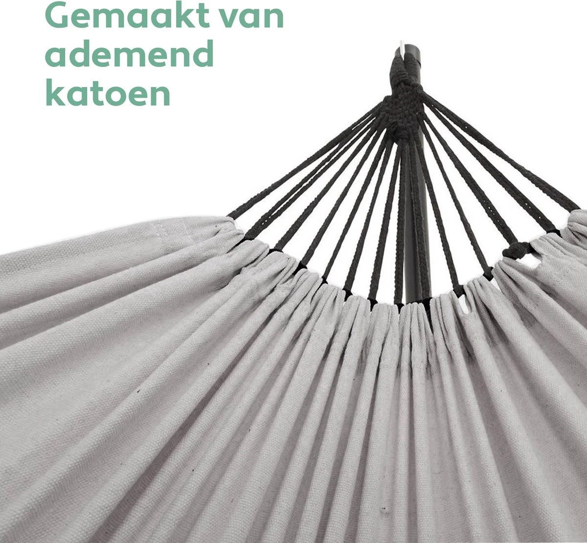 Vita5 Hangmat Met Standaard – 2 Persoons – Incl. Bekerhouder – 205kg Draaggewicht – Grijs 11 Vita5 Hangmat Met Standaard – 2 Persoons – Incl. Bekerhouder – 205kg Draaggewicht – Grijs - Afbeelding 10