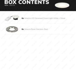 HOFTRONIC Venezia - Set Van 6 LED Inbouwspots RVS - IP65 Waterdicht - Dimbaar - 6 Watt 600 Lumen - Met Lichtbron - 2700K Warm Wit Licht - Zaagmaat 65mm - Inbouwdiepte 45mm - Geschikt Voor Badkamer, Woonkamer, Veranda En Carport - 3 Jaar Garantie -Buitentuin Winkel 1200x1112 6