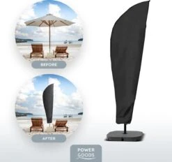 Power Goods Parasolhoes XXL Voor Zweefparasol – Parasolhoes Met Rits En Stok – Parasolhoes Staande Parasol – Tuinmeubelhoezen – Beschermhoes Zweefparasol – Waterproof – Anti-UV – 280 X 81 Cm -Buitentuin Winkel 1200x1126