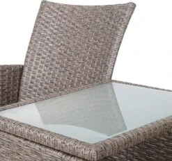 Casaria Tuinbank Polyrattan - 2-Zits Incl.Tafel - Weerbestendig Beige -Buitentuin Winkel 1200x1126 5