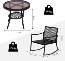 Outsunny Tuinset 7-delig Schommelstoel Set Zitgroep Met Kussens Rotan Bruin 863-030 -Buitentuin Winkel 1200x1127 3