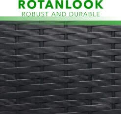 Opbergbox 310L UV-Bestendig Weerbestendig Wielen Tuinbox Rotan-look Antraciet -Buitentuin Winkel 1200x1131 2