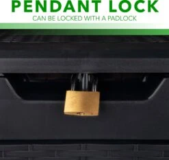 Opbergbox 310L UV-Bestendig Weerbestendig Wielen Tuinbox Rotan-look Antraciet -Buitentuin Winkel 1200x1131 5