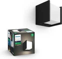 Philips Hue Fuzo Muurlamp - Warmwit Licht - Zwart - Smal - Open -Buitentuin Winkel 1200x1132 13