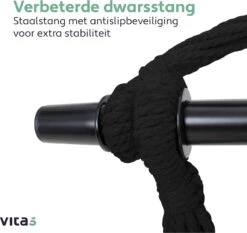 Vita5 XXL Hangstoel | Binnen&Buiten Hangnest | Incl. 2 Kussens En Boekenvak | Volwassenen&Kinderen | Hangmatstoel Tot 225kg | Grijs -Buitentuin Winkel 1200x1133 2
