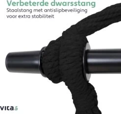 Vita5 XXL Hangstoel | Binnen&Buiten Hangnest | Incl. 2 Kussens En Boekenvak | Volwassenen&Kinderen | Hangmatstoel Tot 225kg | Beige -Buitentuin Winkel 1200x1134