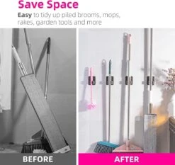 BOTC Bezemhouder - 4 Stuks - RVS - Bezem Ophangsysteem - Bezem Houder - Tuingereedschap - Zwart 12 BOTC Bezemhouder - 4 Stuks - RVS - Bezem Ophangsysteem - Bezem Houder - Tuingereedschap - Zwart -Buitentuin Winkel 1200x1134 8