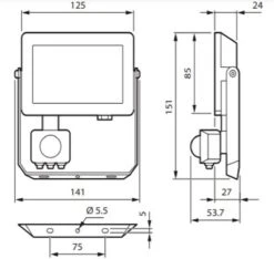Philips Decoflood - Floodlight - Zwart - 1x20W - Met Sensor -Buitentuin Winkel 1200x1135 11