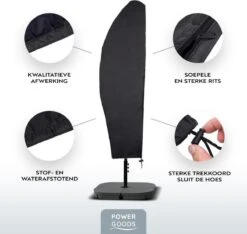 Power Goods Parasolhoes XXL Voor Zweefparasol – Parasolhoes Met Rits En Stok – Parasolhoes Staande Parasol – Tuinmeubelhoezen – Beschermhoes Zweefparasol – Waterproof – Anti-UV – 280 X 81 Cm -Buitentuin Winkel 1200x1135