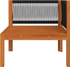 Decoways - 5-delige Loungeset Met Kussens Massief Acaciahout Crèmekleurig -Buitentuin Winkel 1200x1140