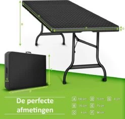 Sens Design Tuintafel Kunststof - Campingtafel Inklapbaar - Rotan-Look 13 Sens Design Tuintafel Kunststof - Campingtafel Inklapbaar - Rotan-Look -Buitentuin Winkel 1200x1142