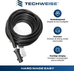 Techweise - Rioolslang Voor Kärcher K2 T/m K7 - 15M - Met 4 Achterwaartse Hogedruksproeiers -Buitentuin Winkel 1200x1144 3