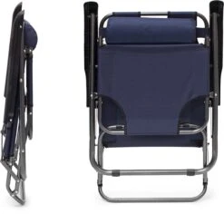 Relaxdays Ligstoel Inklapbaar - Ligbed Met Hoofdsteun - Strandstoel Verstelbaar - Camping - Donkerblauwe -Buitentuin Winkel 1200x1148 1