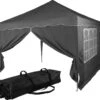 Easy Up Partytent - Partytent - Paviljoen - Partytent Opvouwbaar - Partytent 3x3 - Partytent Met Zijwanden - Inclusief Trolley - Waterdicht - UV 50+ Bescherming - Met Ramen - 16 Kg - Staal - Antraciet - 300 X 300 Cm -Buitentuin Winkel 1200x1148 3
