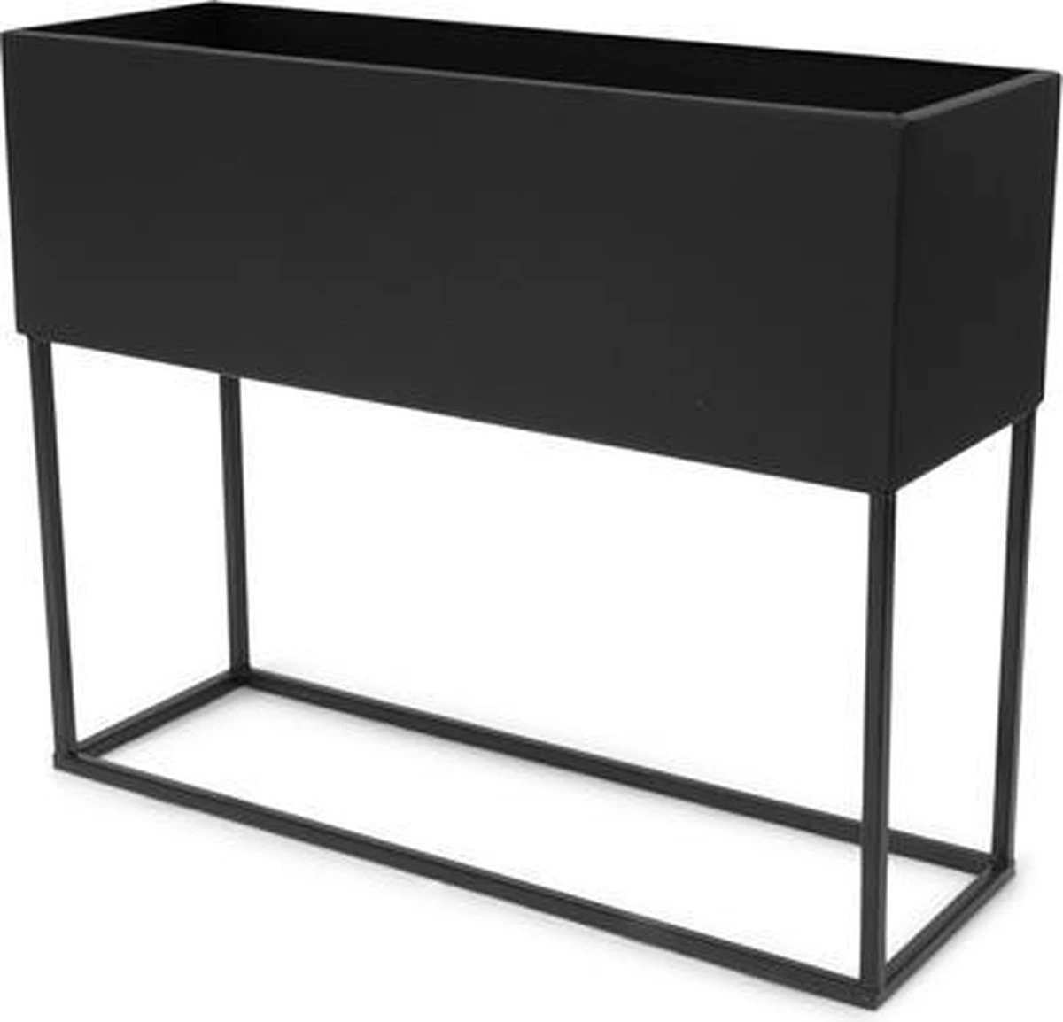 SENZA Rechthoekige Plantenbak - Bloemenbak Ijzer - 42.5 X 34cm - Zwart 3 SENZA Rechthoekige Plantenbak - Bloemenbak Ijzer - 42.5 X 34cm - Zwart